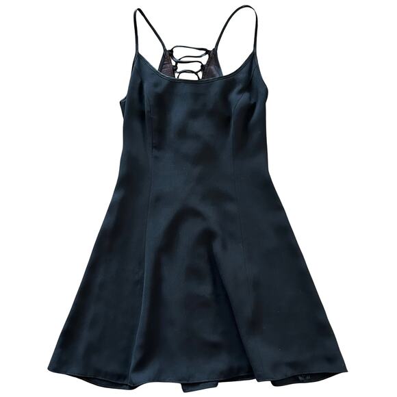 Laundry By Shelli Segal Dresses & Skirts - Vintage Laundry Shelli Segal Dress 8 Black Lace Up Corset Back Mini Fit Flare
